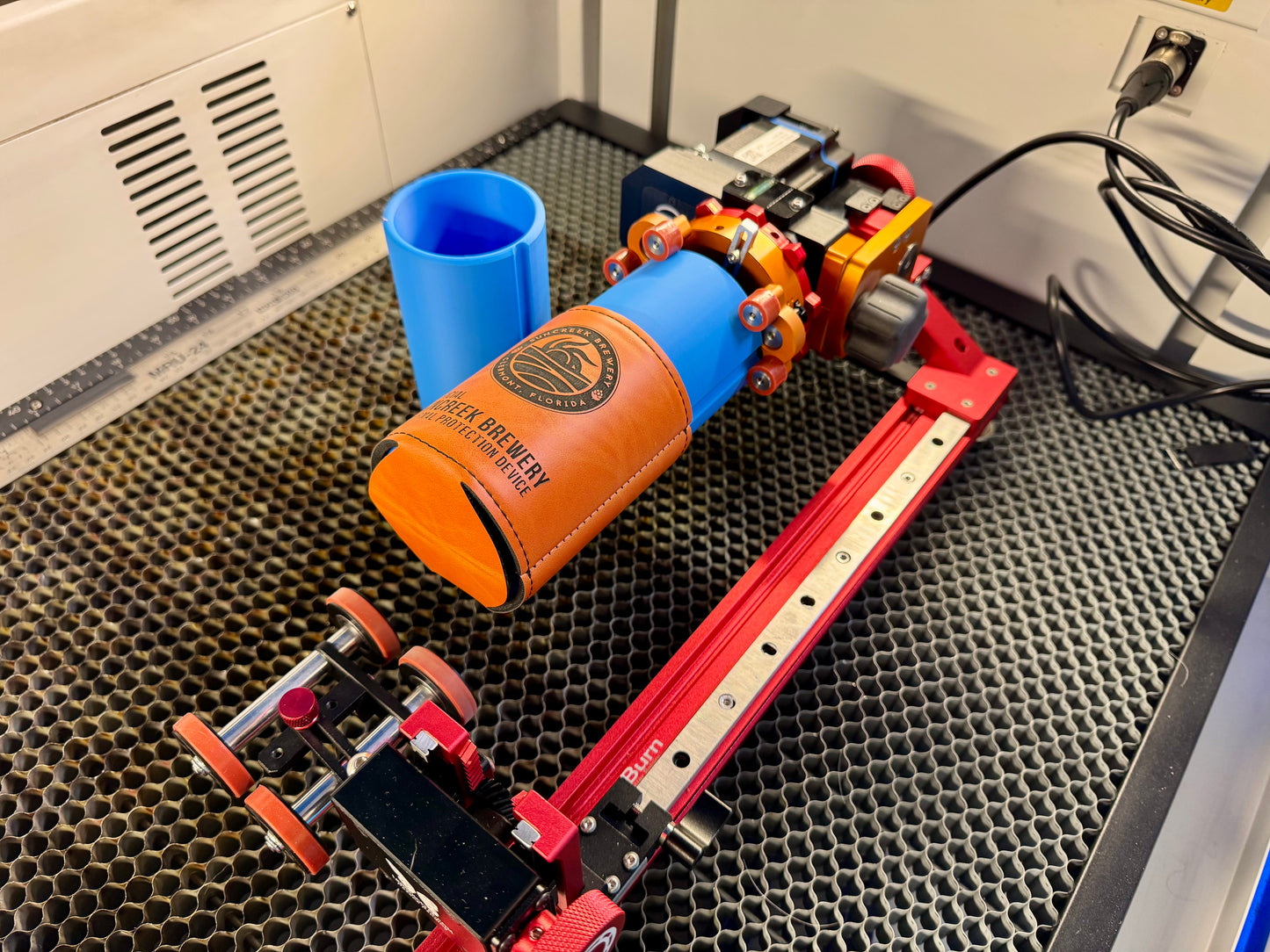 Can Cooler/Koozie Holder / Jig , Rotary Chuck Holder, Koozie Holder, Laser Rotary Tools